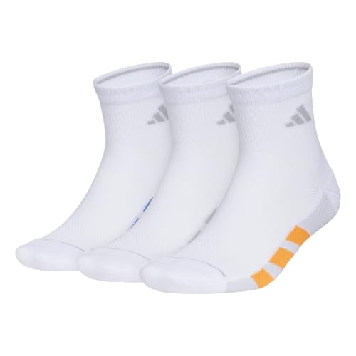 Image of adidas Men's All Day Training Quarter Socks sports performance above the ankle height with cushioning for running (3-Pair)