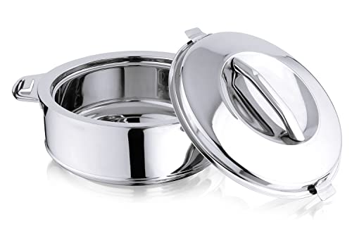 Image of LIMETRO STEEL Stainless Steel Double Wall Insulated Casserole with Steel Lid (3.5)