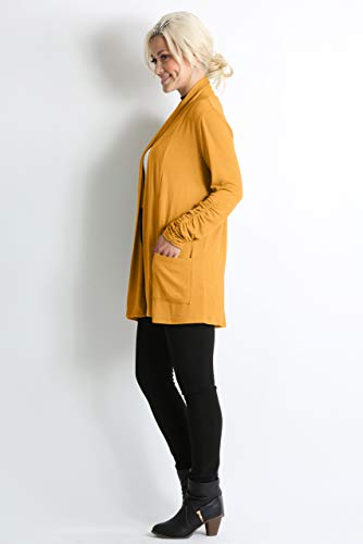 Simlu Long Sleeve Lightweight Cardigan Sweater for Women with Pockets Reg. and Plus Size3