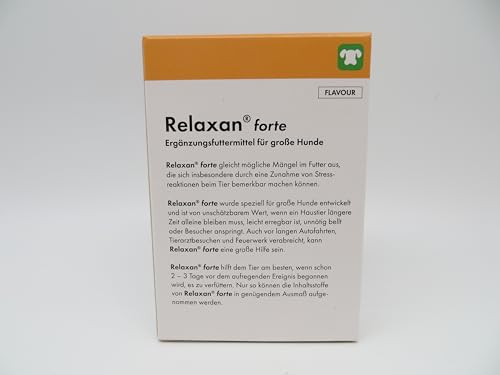cp pharma Relaxan forte | Doppelpack | 2 x 30 Tabletten | Ergänzungsfuttermittel für große Hunde | Mit Multivitaminen