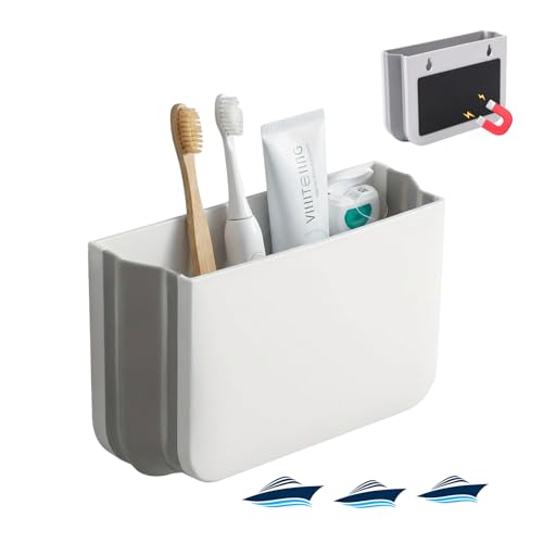 Cruise Magnetic Toothbrush Holder Cabin Walls Foldable Toiletry Organizer for Disney RoyalCaribbean Carnival Cabin Bathroom Strong Magnet No Drilling Space-Saving Travel Essential (1)
