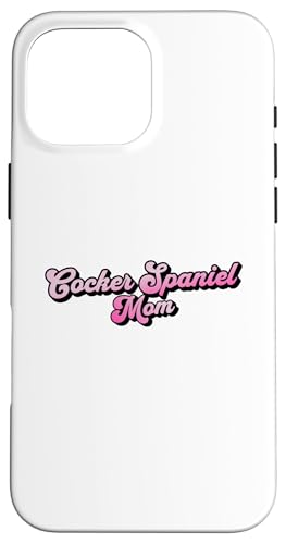 Fantastica mamma di cane Cocker Spaniel estiva da spiaggia in corsivo retrò Custodia per iPhone 16 Pro Max