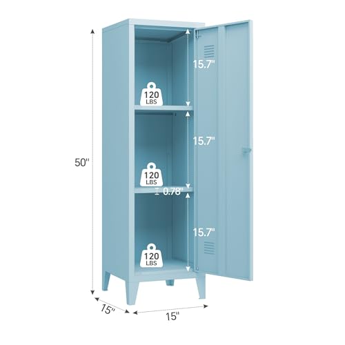 Image of MIOCASA Metal Cabinet Home Office Storage Cabinets with Doors and Shelves Lockable File Cabinet Organizer Coat Lockers for Kids