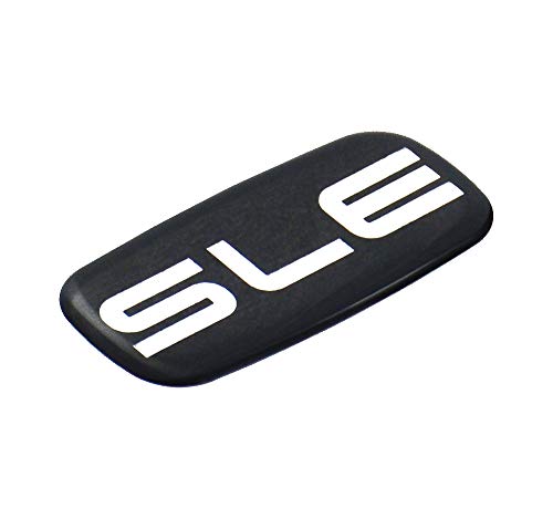 Image of 2Pcs SLE Cab Emblems 3D Badge Logo Nameplate Sticker Roof Pillar Replacement for SLE 15036134 Pickup Truck SUV (Chrome /Black)