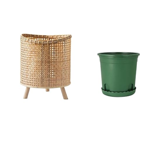 La finitura in rattan naturale si abbina agli stili di arredamento scandinavo, bohémien, rustico e moderno, offrendo un'esposizione funzionale di piante che porta fascino artigianale e verde verticale in casa o in giardino.