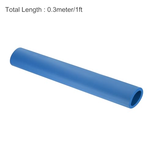 Image of uxcell Foam Tubing for Handle Grip Support,32mm(1 1 /4 inch) ID 44mm(1 3 /4 inch) OD 0.3 Meter /1ft Length Blue