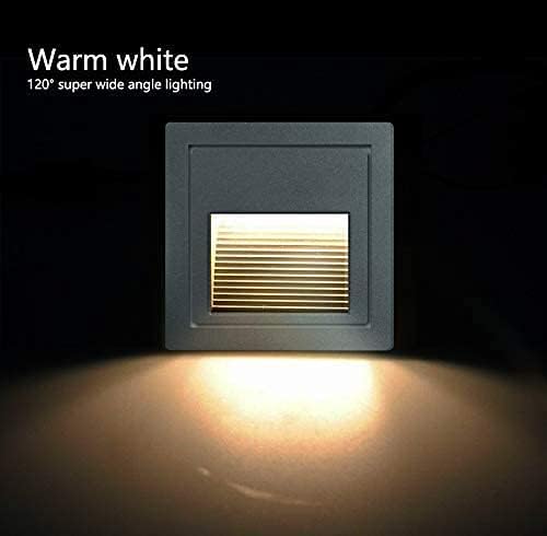 Miniatura 5 de Luces LED para escalones de 120 V para interiores y exteriores, 3000 K, IP65, impermeables, de bajo voltaje, luces de pared empotrables para