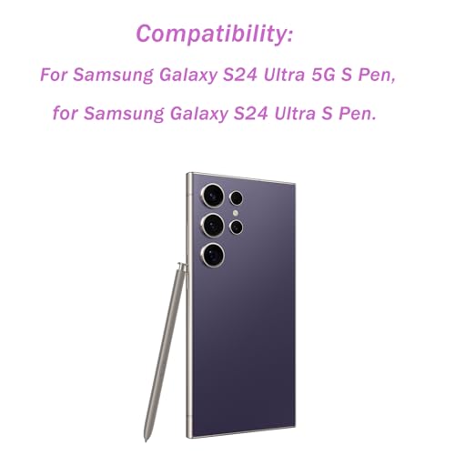 Image of S24 Ultra S Pen for Samsung Galaxy S24 Ultra Stylus Replacement, Violet | WithBluetooth, S24 Ultra Stylus S Pen Replacement for Samsung Galaxy S24 Ultra Stylus, EJ- PS928BJEGUS, 4096 Levels Pressure