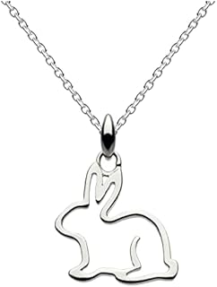 Dew Sterling Silver Bunny Necklace of Length 18 inch on 45.7 cm Chain