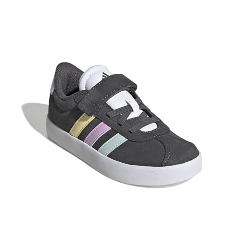 Image of adidas Kids' VL Court 3.0 Elastic Lace & Strap Shoe