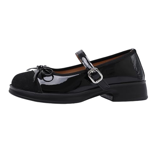 Mary Jane Shoes Women Flats - Women Low Heel Chunky Pumps - Ladies Round Toe Mary Jane Flats Shoes2