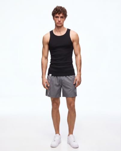 G&G Men's Cotton Ribbed Vest Black - Image 4