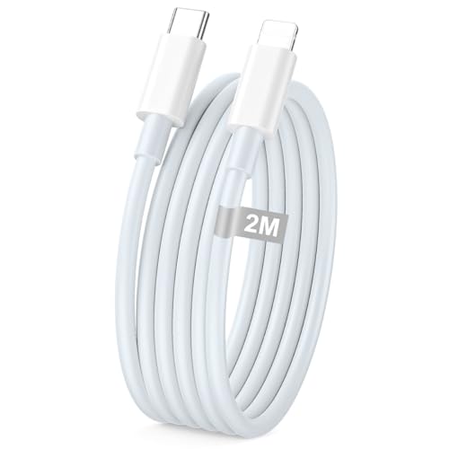Image of Verilux PD 27W Type C to Lighting Cable for iPhone 14 /13 /12 Series, 2M /6.6Ft Lighting Cable with 480Mbps High Speed Data Transfer, Support for iPhone 14 /13 /12 /11 Pro Max /X /XS /XR /8 /7 /6s /Plus /SE, iPad