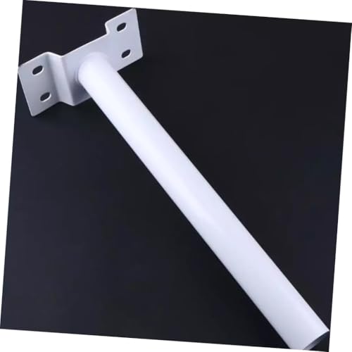 Poste de fijación de metal blanco con diseño estructural simple 8