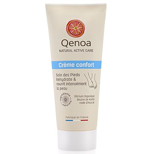 Qenoa Crème Confort pour les pieds, Soin nourissant, Pieds secs et abîmés, Sans Alcool, Ingrédients d'origne naturels, 75 ml