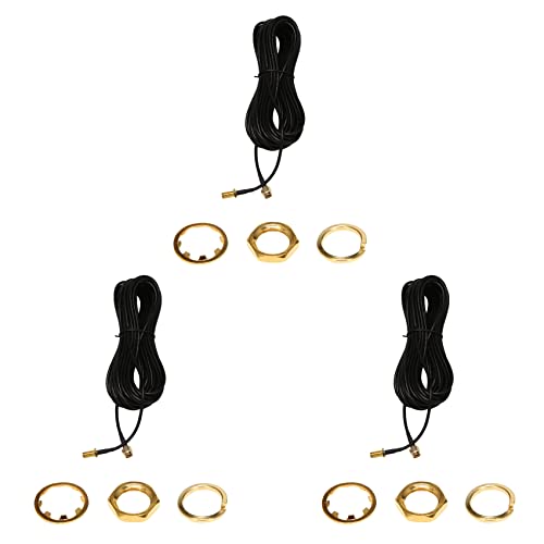 Bannik 3X RP-SMA オスがメスへの無線LANアンテナコネクタの延長ケーブル ブラック 10M