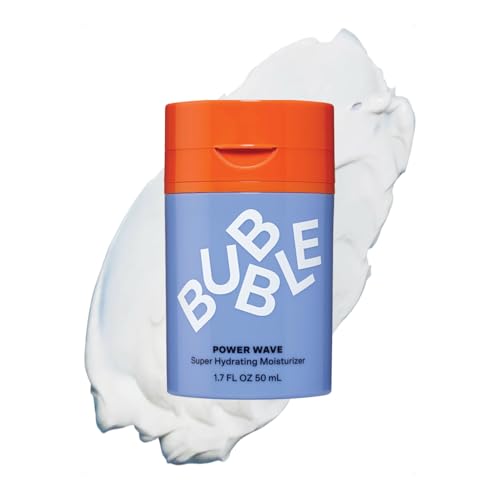 Bubble Skincare Power Wave Face Moisturizer - Hydrating Peptide Facial Cream for Dry Sensitive Skin with Jojoba Oil - Lightweight Daily Skin Barrier Repair (50 ml)