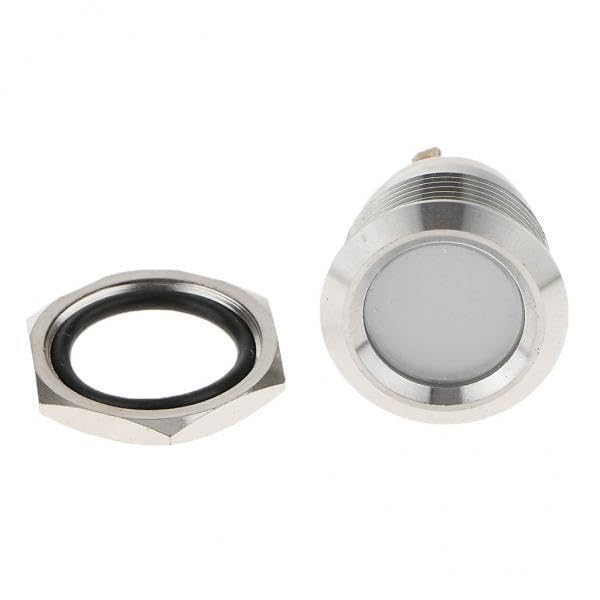 Club Bollywood® 5xCar Motorcycle 12V 19mm Dash Panel Indicator Light for Wrie Leads White-image-19