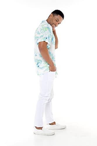 Image of Matchable Couple Hawaiian Shirt or Dress Signature Prints Orchid Breeze | Sold Individually; Matchable Couple Collection; Soft Comfortable Fabric; Signature Tropical Prints; Vacation Ready