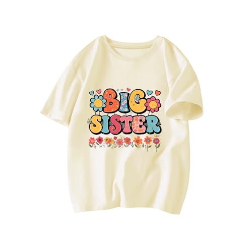 Image of Big Sister Shirt Toddler Shirts Promoted to Big Sister Announcement Big Sis Tees Little Kids Top 2-7T