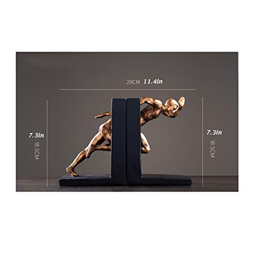 Xiaoheshop Bookends For Desk And Bookshelves American Creative Office Book File Decoration Study Sports Characters Bookend Book Shelf Decorations Books Holder Decorative Bookends #TOP1