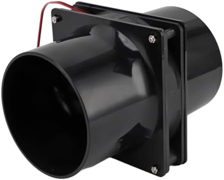 Aramox 6in Solar Powered Exhaust Fan, ABS Solar Panel Powered Fan Kit, Solar Exhaust Vent Fan Ventilator for Round Pipe for Pet House Chicken Coop RV Greenhouse