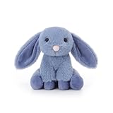 Apricot Lamb Peluche lapin bleu marine pour enfants   Doudou mignon pour bébé fille et garçon   Lapin moelleux   Bleu marine   15 cm