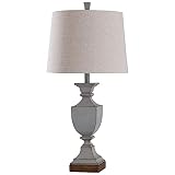 Collective Design Signature 30 Inch 150 Watt Portable Polyresin Desk Table Lamp Light Décor with Tau