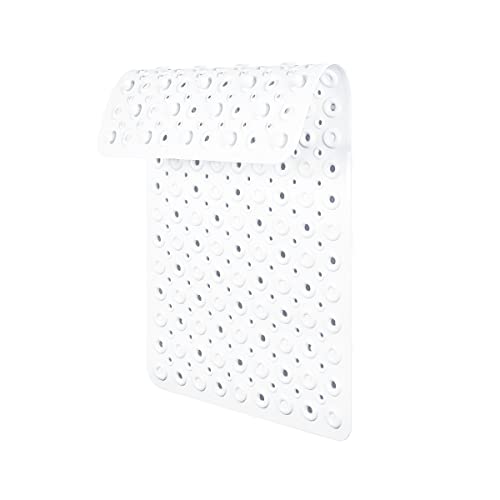 Non Slip Bath Mats for Inside Bath, Anti Mould Shower Mat for Bathtub, Anti Slip Rubber Bath Mat for Bathroom, Non-Slip White Bathmats Mats for Elderly Long 70 * 40cm