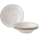 Dolce duo カレー皿 パスタ皿 スープ皿 リムプレート 白 ホワイト アイボリー 4枚セット ギフト 無地 日本製 DAM-249