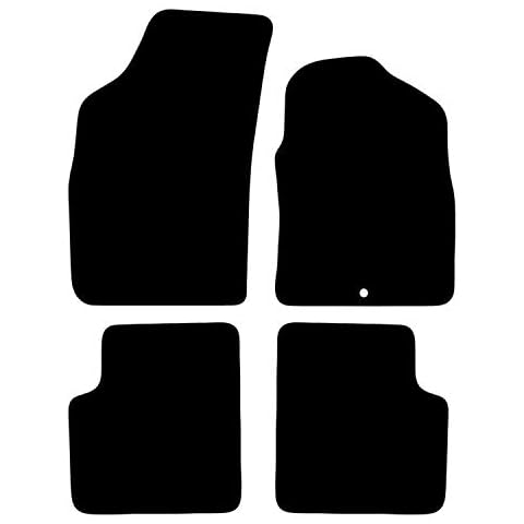 Carsio Tailored Black Carpet Car Mats for Fiat 500 2008 to 2012-4 Piece Set Cover
