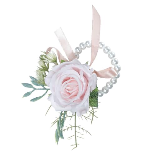 [linkable] Elegant Floral Pearl Wristband Wrist Decor Bridesmaids Wrist Floral Ornament