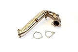 mit Lambdasonden Anschluß Edelstahl Downpipe DPF Katersatz 76mm - GermanTuningParts