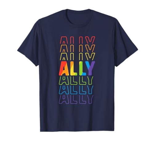 Ally LGBT Pride Rainbow Flag Parade Ally March Mom Women T-Shirt