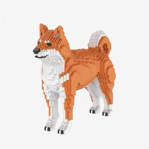 BlueBrixx Pro 107578 –Shiba Inu (Diamond Blocks) aus Klemmbausteinen mit 2376 Bauelementen