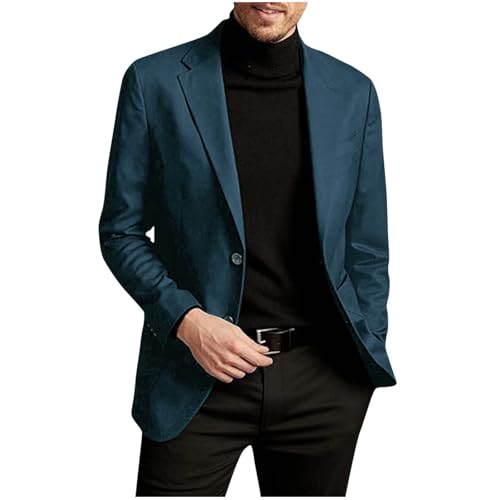 Mens Casual Sport Coat Slim Fit Button Down Blazer Notched Lapel Collar Long Sleeve Business Suit Jackets