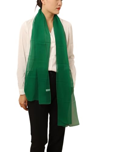 Hochwertiger grüner Seiden-Schal für elegante Abendveranstaltungen - Die perfekte Ergänzung für Ihren Look!