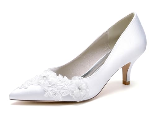 Women Shoes Heels for Wedding Applique Prom Evening Pumps