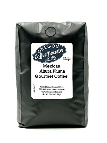 Oregon Coffee Roaster Mexican Altura Pluma Premium Gourmet Ground Coffee, K-CUP GRIND, 32oz (2 lbs) bag