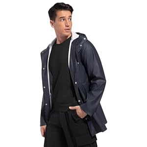 UNIQUEBELLA Regenjas voor heren, regenjassen waterdicht met capuchon ademend windjack outdoor heren lichtgewicht jas