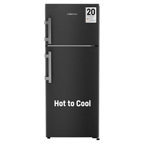 Image of Liebherr 269L 2 Star inverter, Hot to Cool, Lever Handle, Frost Free Double Door Refrigerator, 20 Years Warranty on Compressor, Freezer 51 L, Vegetable Organiser, Black steel (2024 Model)