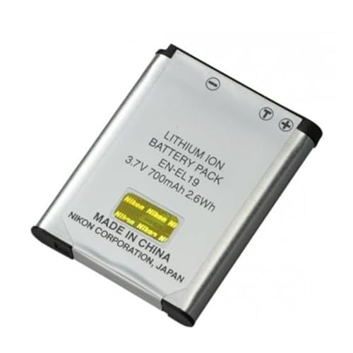 Image of Rechargeable Camera Battery Compatible with Nikon EN-EL19 | 3.7V 700mAh 2.6Wh Li-Ion Replacement Battery for Nikon Digital Cameras | Reliable Power Backup