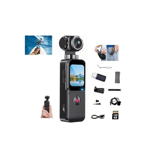 5K Pocket action Camcorder,anti-shake Handheld sports camera,Automatic rotation 270° Rotation