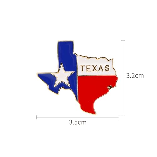 Image of State Shaped Map Lapel Metal Pin Enamel Brooch Keepsake Beautifully Designed for Backpack Hat