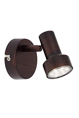 Briloner Leuchten – Lampe Murale LED avec rotation de & pivotant spot, lampe murale, Spot dans aspect ancien –, version : GU10 1 x 3 W, Couleur : Cuivre, 8 x 10.6 cm - Image 5