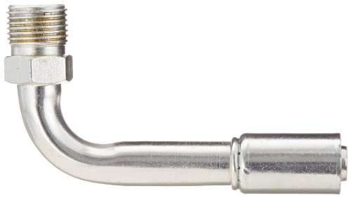 Image of EATON Weatherhead Coll-O-Crimp 75710E-W70 90 Degree Male Rigid Tube Elbow Fitting, Bumped Tube O-Ring, Carbon Steel, 1 /2 inch Hose ID, 5 /8 inch Tube Size