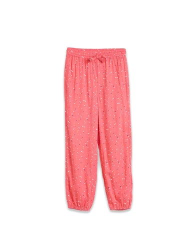 Image of Amazon Brand - Symbol Girls Relaxed Fit Printed Rayon Jogger Pants | Elasticated Waistband | Age 2-14 Years