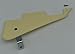 KAISH Single Cream 1 Ply LP Guitar Pickguard with Chrome Bracket for Epi Les Paul