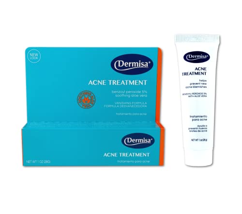 Dermisa Acne Treatment Cream with 5% Benzoyl Peroxide | Spot Treatment - Helps to Minimize Pimples, Acne & Prevent Future Breakouts | Fragrance Free, NO OIL, NO DYES, NO SULFATES | 1 OZ | Pack of 1
