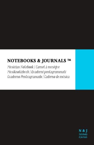 Musician Notebook, Large, Black, Soft Cover (5.5 x 8.5): (Blank Sheet Music, Music Manuscript Paper, Staff Paper)